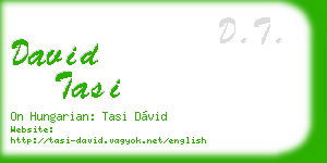 david tasi business card